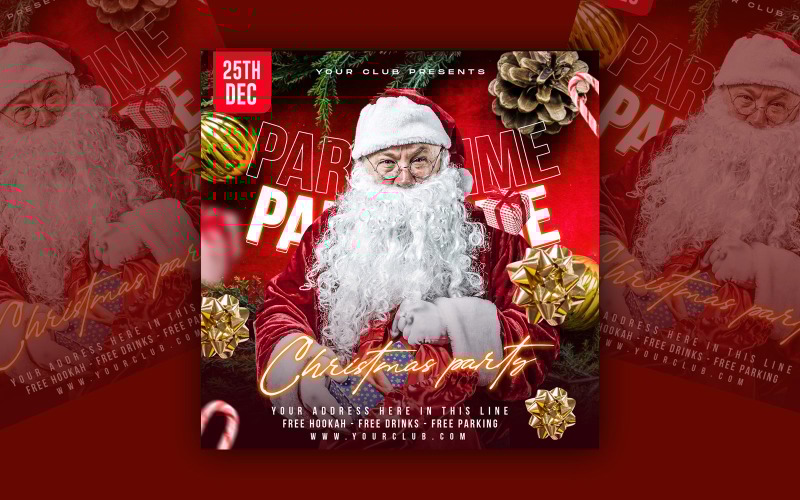 Happy Christmas Social Media Post Template