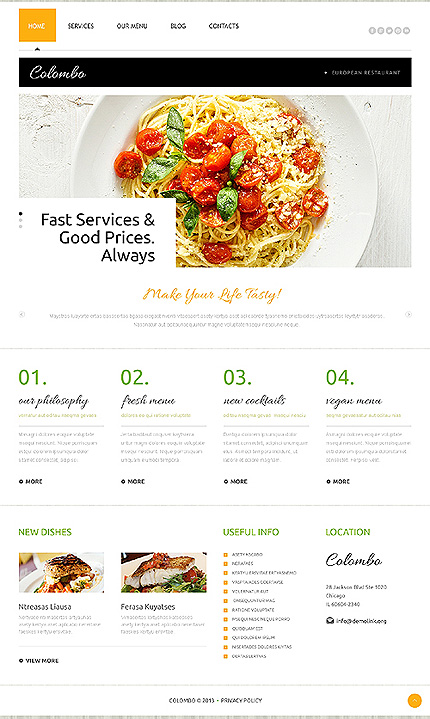 Kit Graphique #47358 Restaurant Restaurant Joomla 3 Templates - Joomla Main Page preview