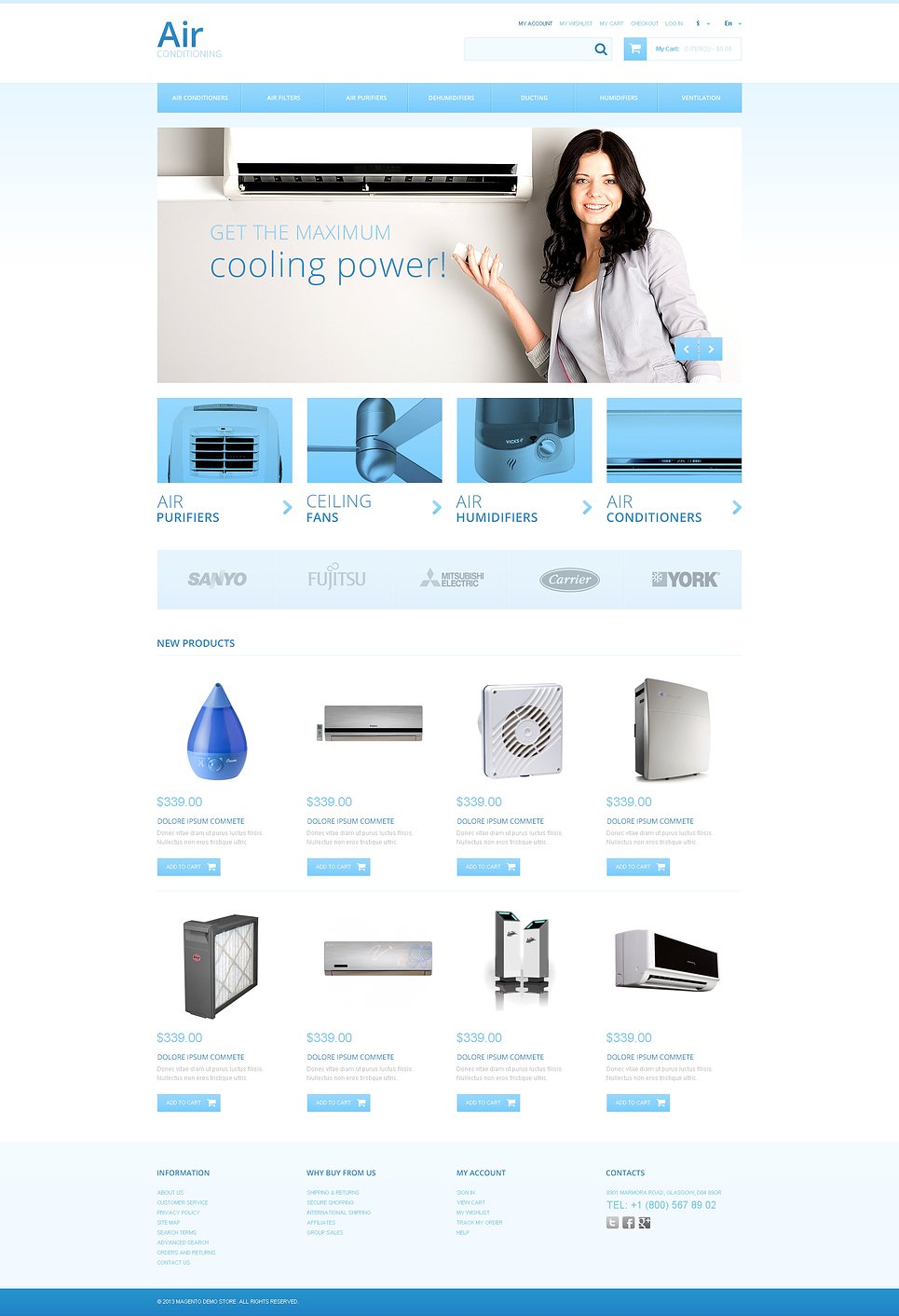 Air Conditioners Magento Theme New Screenshots BIG