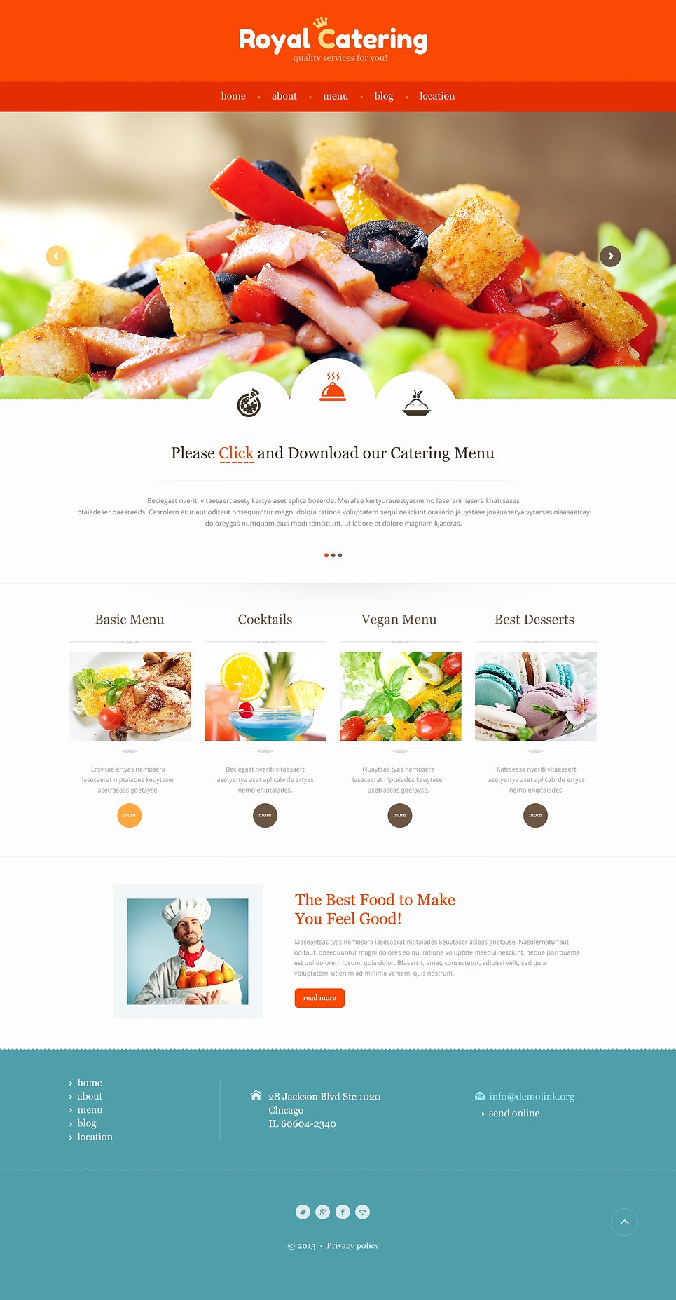 Catering Responsive Website Template New Screenshots BIG