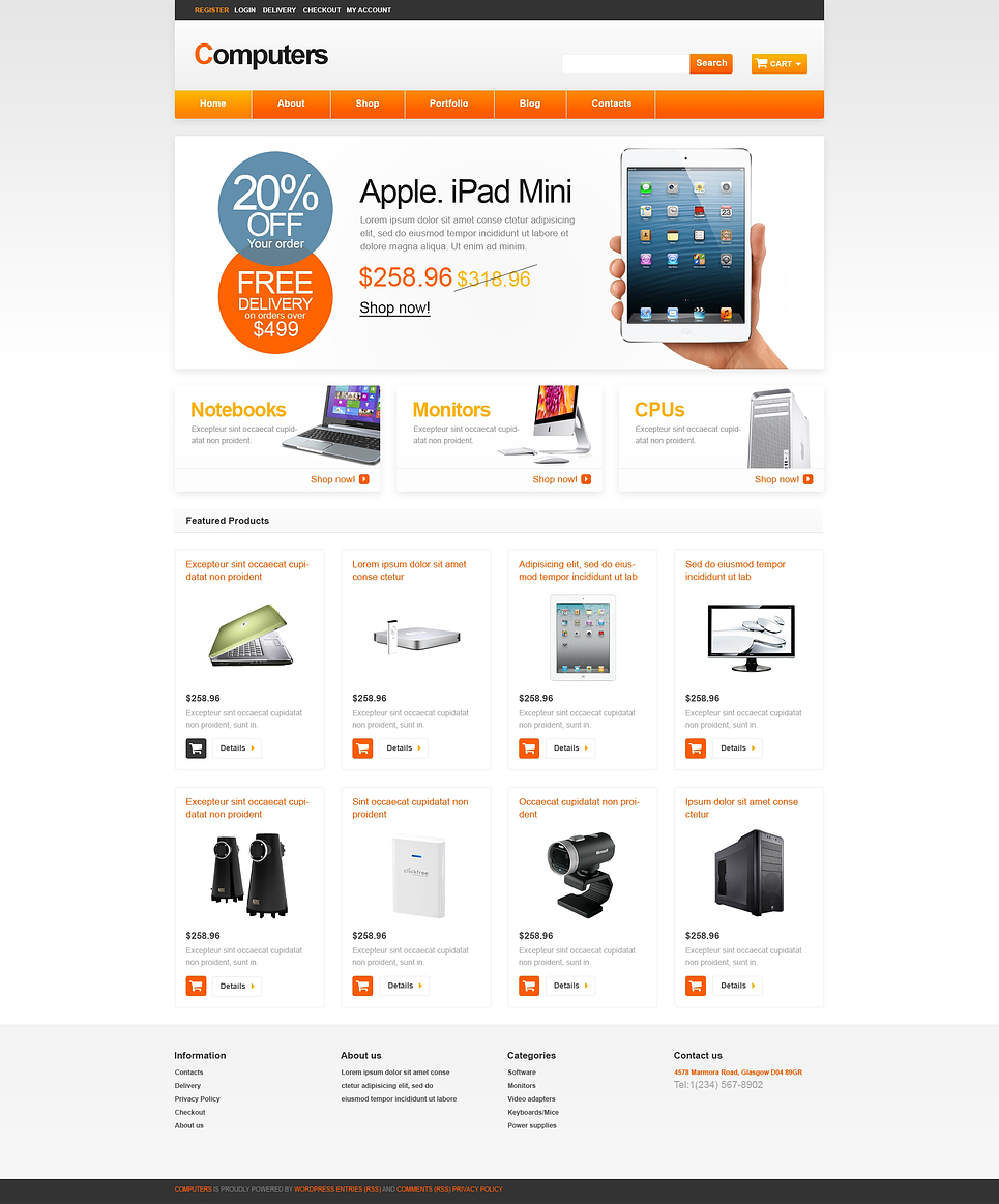 Computer Store Responsive WooCommerce Theme New Screenshots BIG