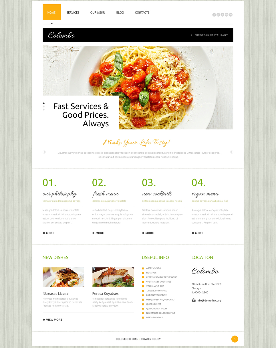 European Restaurant Responsive Joomla Template New Screenshots BIG