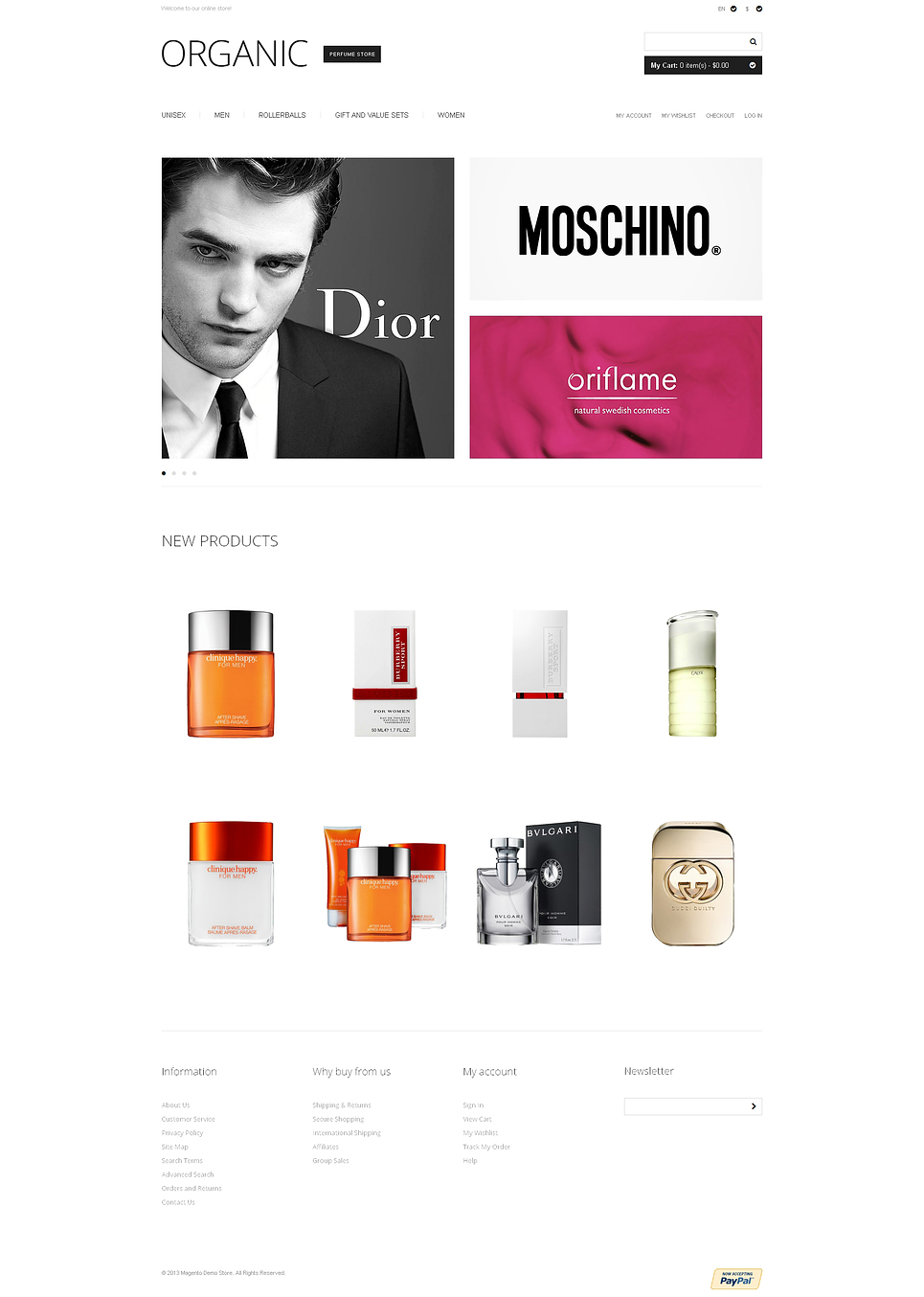 Exclusive Perfumes Magento Theme New Screenshots BIG