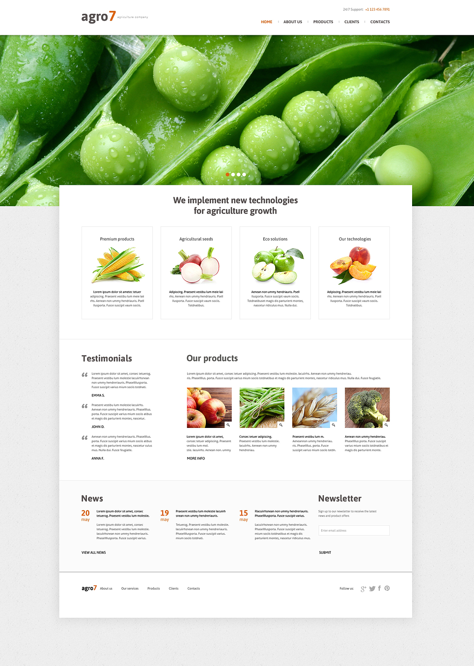 Farm Responsive Website Template New Screenshots BIG