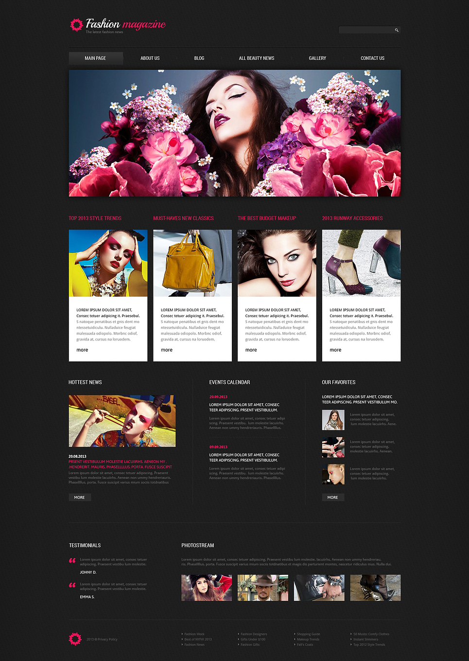 Fashion Blog Responsive Joomla Template #47360