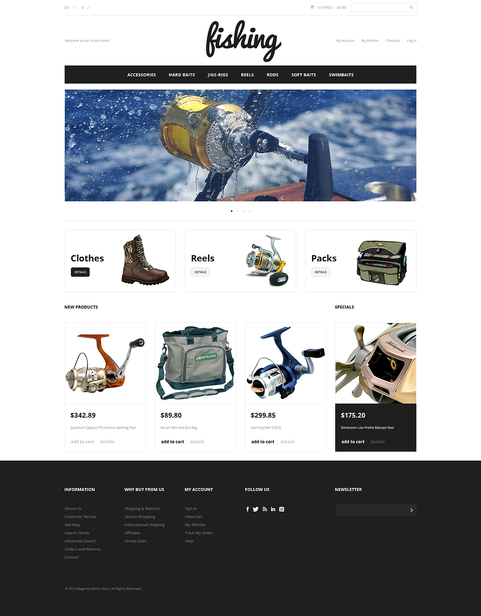 Fishing Sport Magento Theme New Screenshots BIG