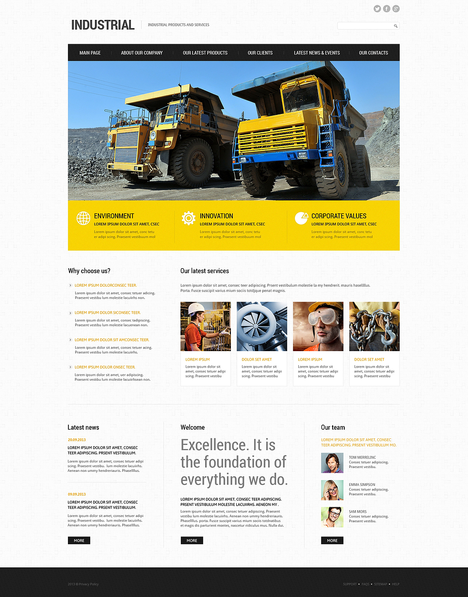 Industrial Responsive Joomla Template New Screenshots BIG