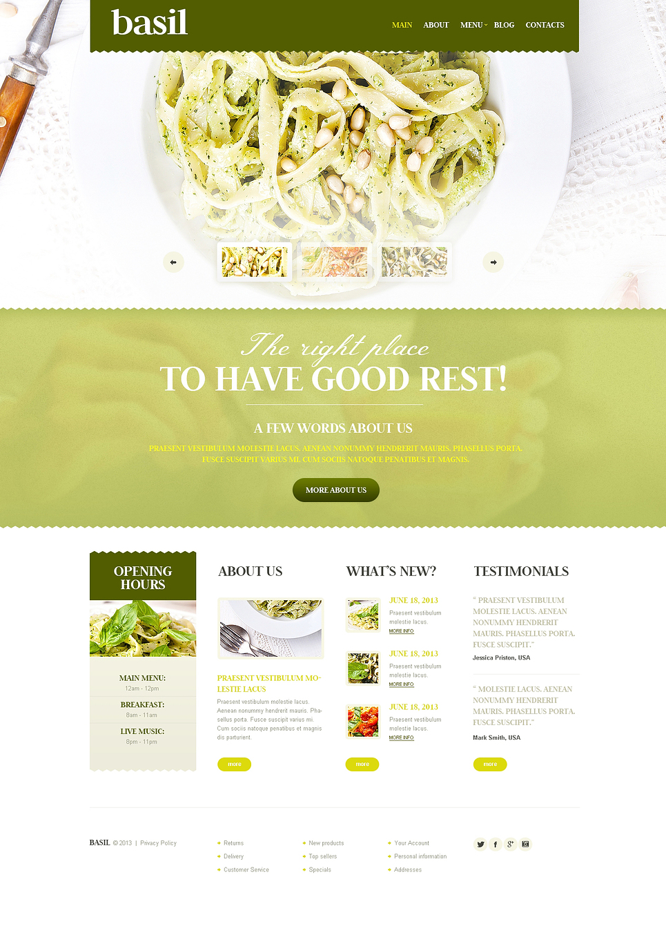 Italian Restaurant Responsive Joomla Template New Screenshots BIG