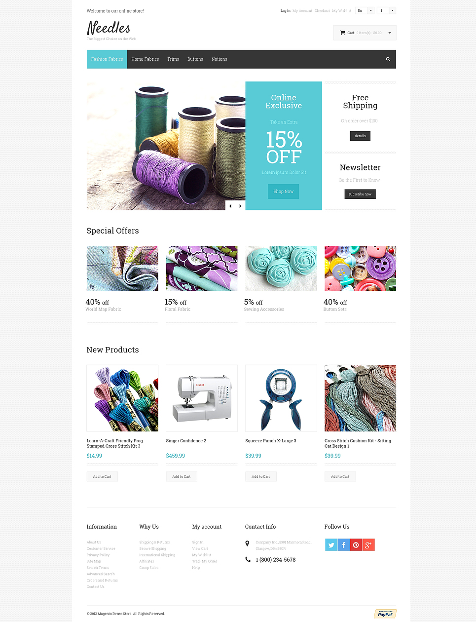 Needles Magento Theme New Screenshots BIG