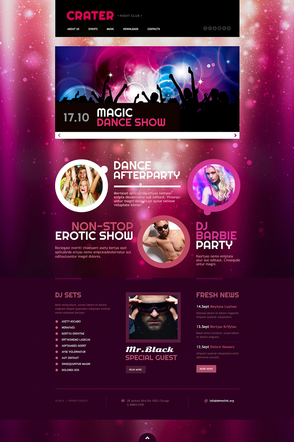 Night Club Responsive Website Template New Screenshots BIG