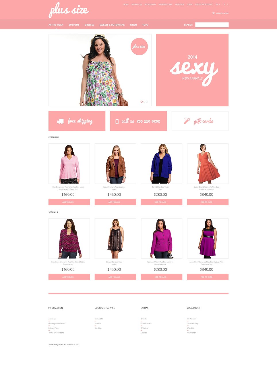 Plus Size Clothes OpenCart Template New Screenshots BIG