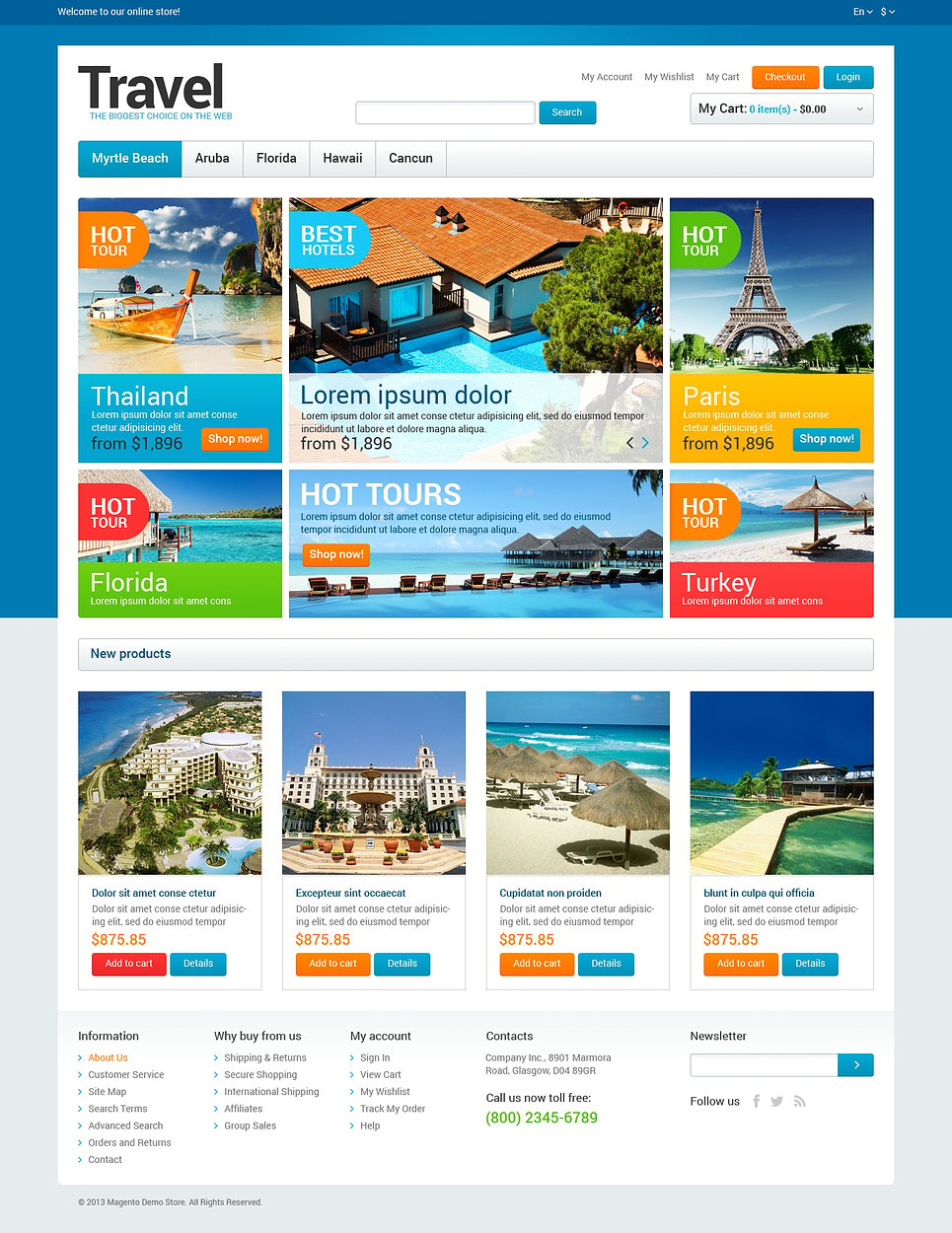 Travel Agency Store Magento Theme New Screenshots BIG