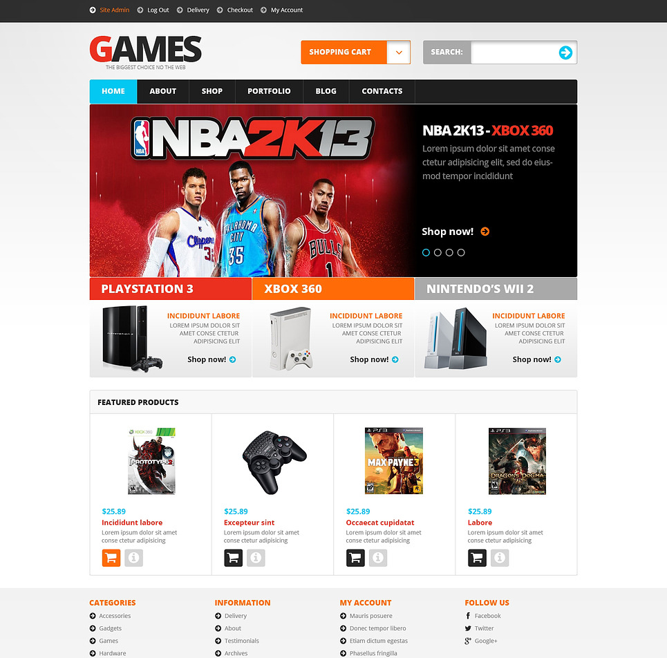 Video Games WPML ready WooCommerce Template Big Screenshot Video Games WooCommerce Theme New Screenshots BIG