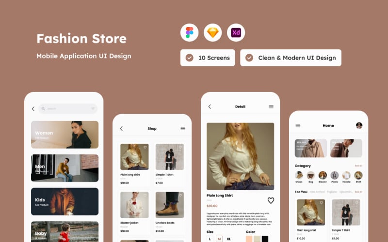 Chicly - Fashion Store Mobile App UI Element