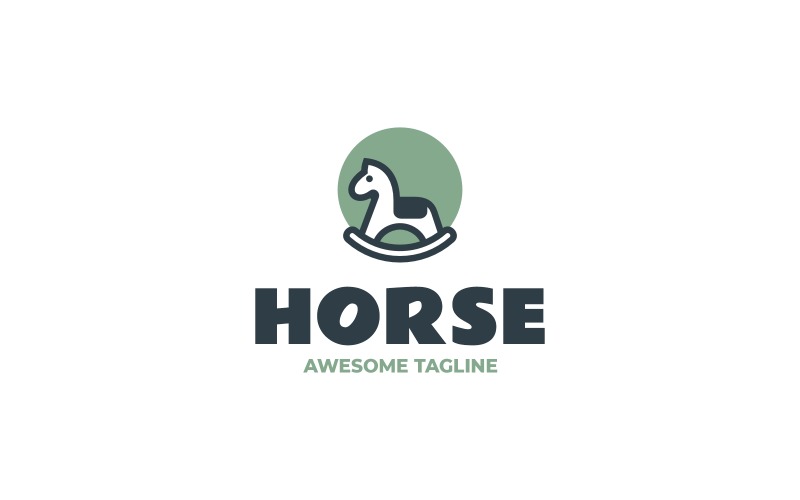 Horse Flat Modern Logo 25 Logo Template
