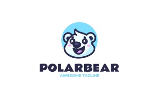 Polar Bear Simple Mascot Logo 45