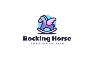 Rocking Horse Simple Mascot Logo
