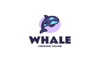 Whale Simple Mascot Logo 10