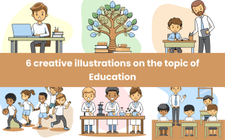 Illustrations on the topic of education