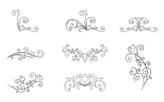 Luxury frames, borders and corners with ornate swirls V.1