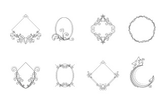 Luxury frames, borders and corners with ornate swirls V.2