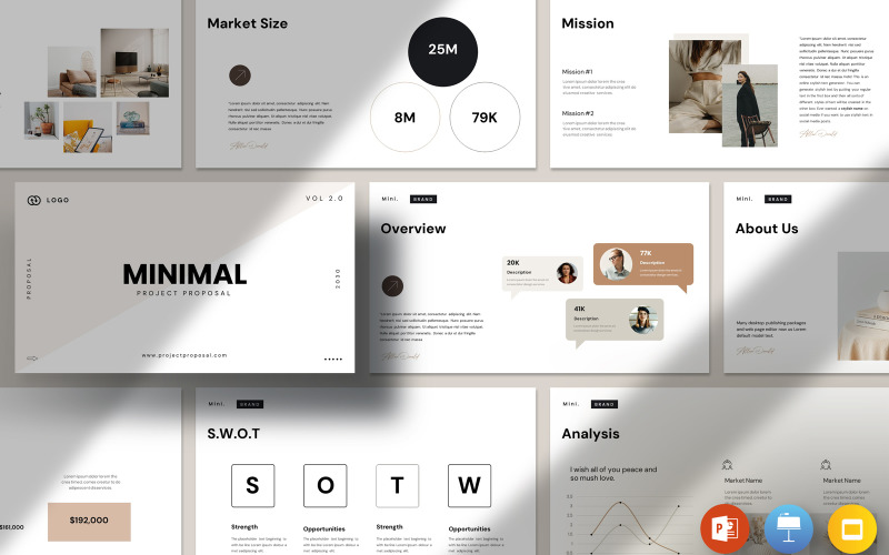 Minimal Project Proposal Template PowerPoint Template