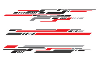 Sports stripes car stickers Racing decals for tuning. Wrap design for car vectors V2