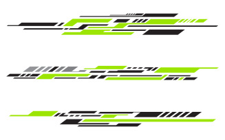 Sports stripes car stickers Racing decals for tuning. Wrap design for car vectors V3