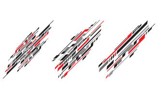 Sports stripes car stickers Racing decals for tuning. Wrap design for car vectors V6
