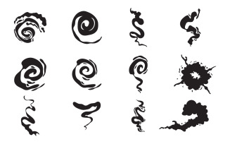Vapor cloud smoke Quickly set illustrations for special effects templates