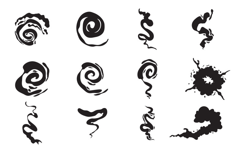 Vapor cloud smoke Quickly set illustrations for special effects templates Illustration