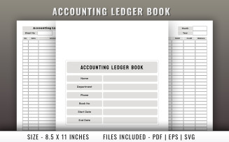 Accounting Ledger Book Interior Pages