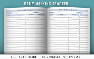Daily walking tracker log book