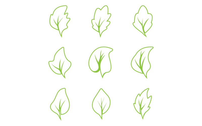 Green leaf tree element logo icon vector template version 15 Logo Template