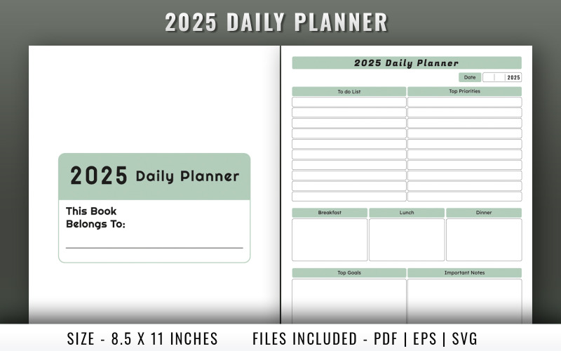 2025 Daily planner log book Planner