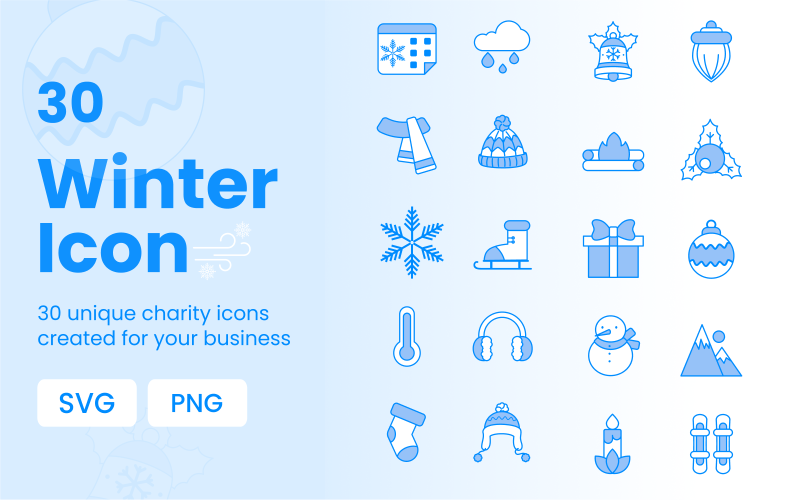 30 Winter Season Icons Pack Icon Set