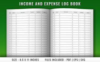Income and Expense Log Book