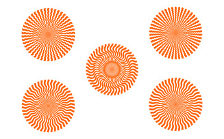 Abstract distorted wavy lines surface Radial waves illustration design template V.1