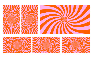 Abstract distorted wavy lines surface Radial waves illustration design template V.2