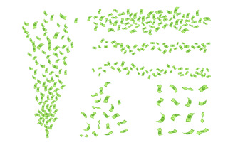 Dollar Money Vector Illustration. Dollar Bill note money. us dollar currency V.2