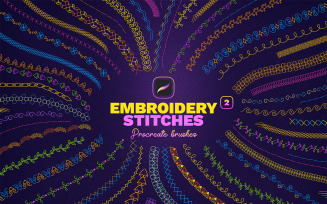 Embroidery Stitches Procreate Brushes 2