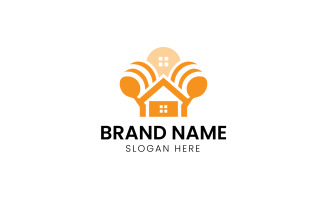 House tree vector logo-601