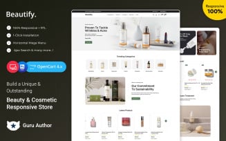 Beautify - Beauty, Fashion and Cosmetic Responsive OpenCart 4 Theme