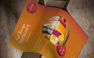 Beverage Flyer: Ready To Use For Corporate Food Brand Editable with Illustrator