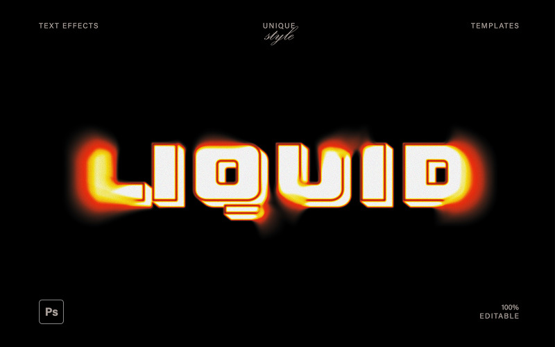 Liquid Melted Text Effects Illustration
