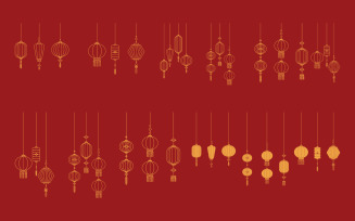 Chinese New Year lantern design element illustration design template