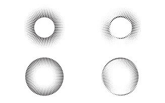 Grunge halftone background vintage dots illustration design template v.3