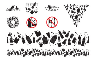 Water Pollution icon element vector stock illustration design template v.4