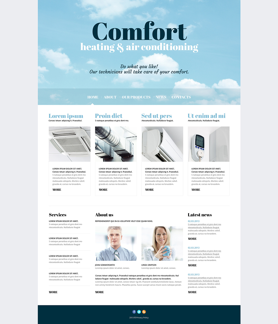 Air Conditioning Responsive Joomla Template New Screenshots BIG