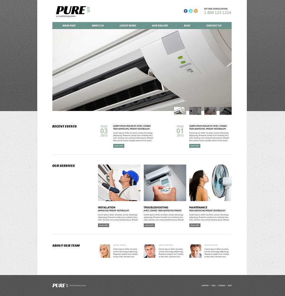 Air Conditioning Responsive Joomla Template New Screenshots BIG